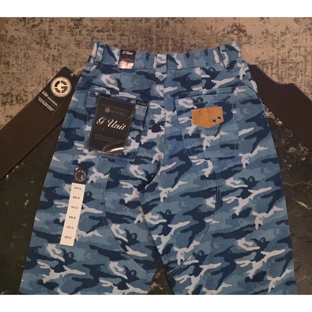 G Unit Y2K Camouflage Camo Military Field Pants Sz 16 (28) Vintage 50 Cent Jeans
